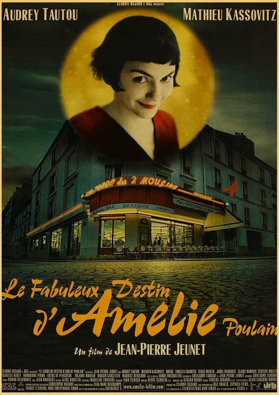 Amelie French Cinema Classic Movie Poster Audrey Tautou Parisian Art
