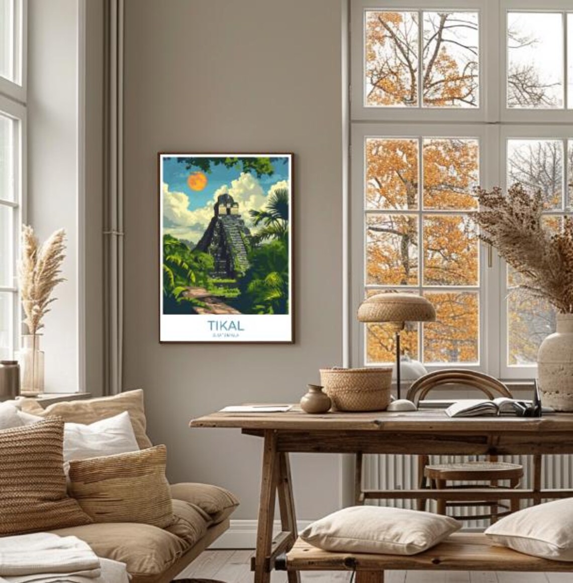 Tikal Guatemala Mayan Stone Pyramid in Lush Jungle Travel Poster - Image 4