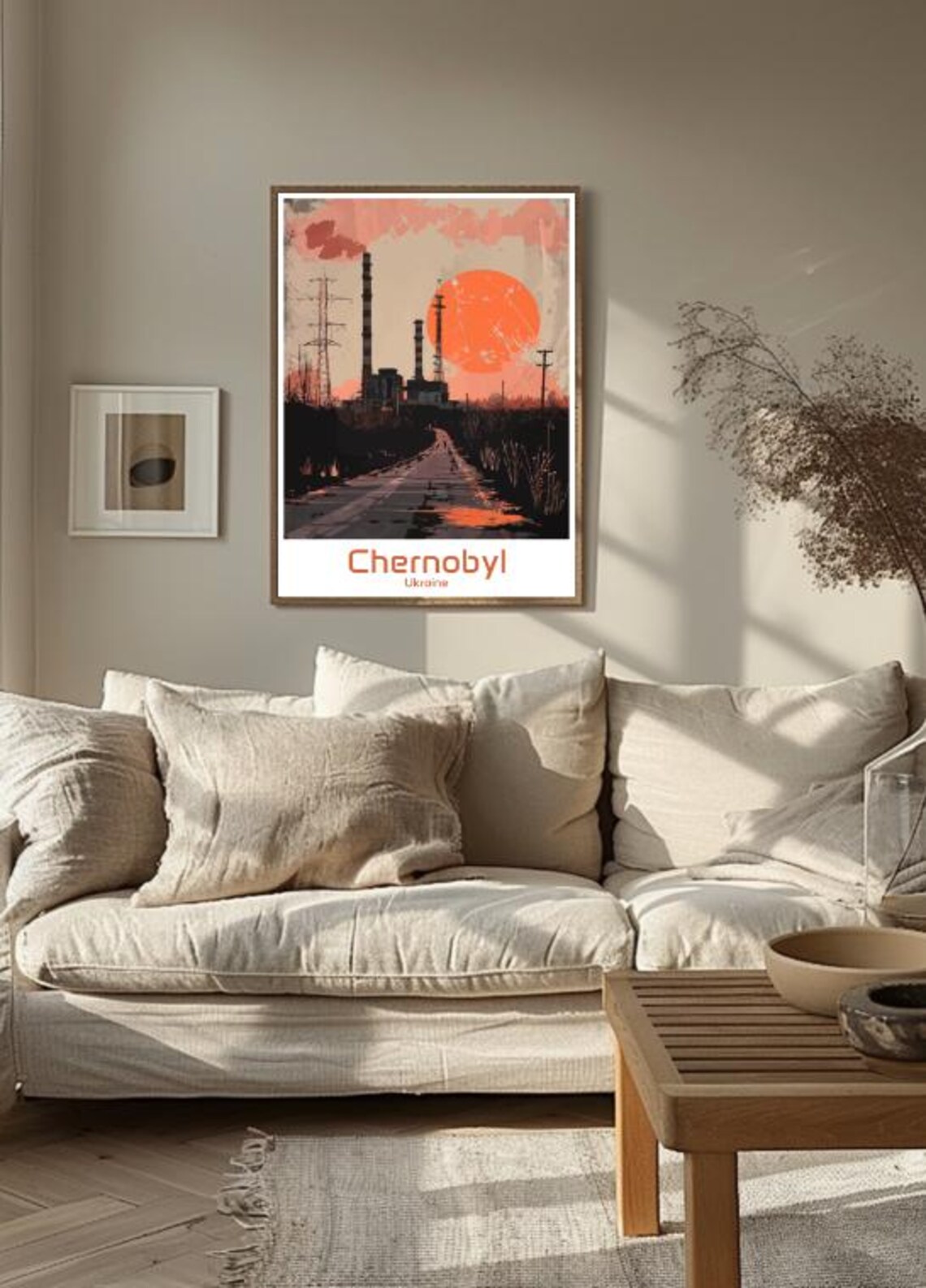Chernobyl Ukraine Abandoned Nuclear Plant Sunset Road Poster - Image 3