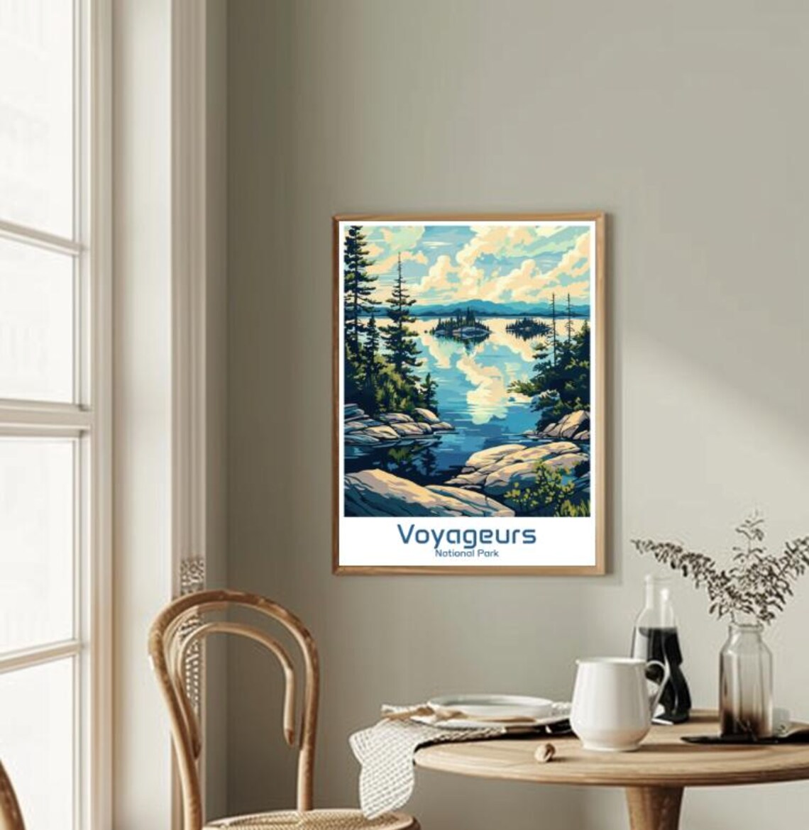 Voyageurs National Park Serene Lake Islands Pine Forest Poster - Image 2