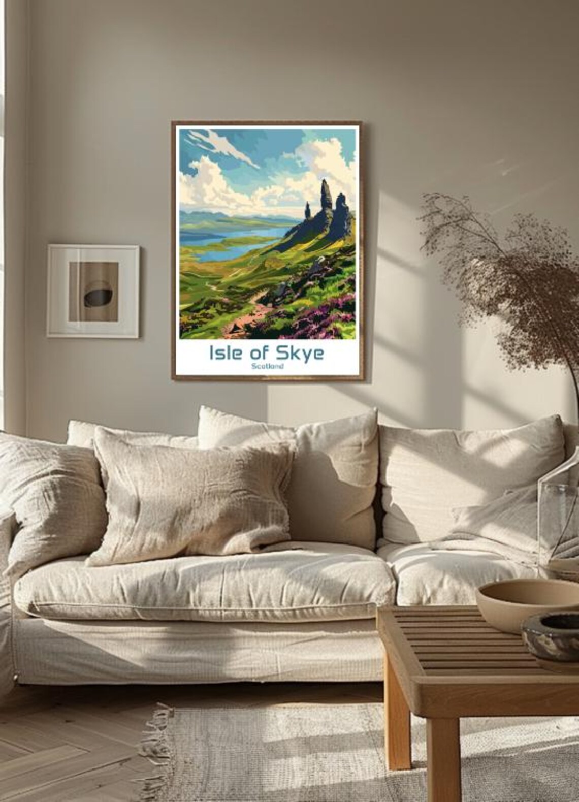 Isle of Skye Old Man of Storr Loch and Heather Scotland Travel Poster - Image 3