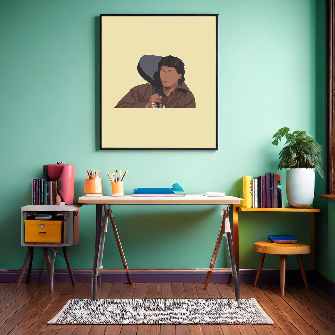 DDLJ SRK Violin Silhouette, Bollywood Poster - Image 2