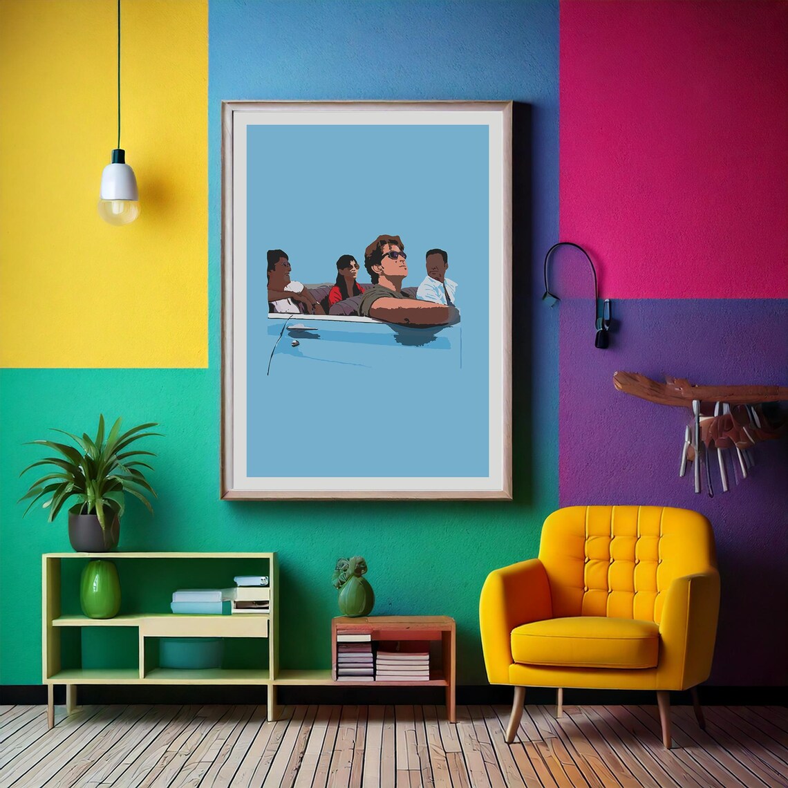 Zindagi Na Milegi Dobara Iconic Blue Car Travel Poster - Image 3