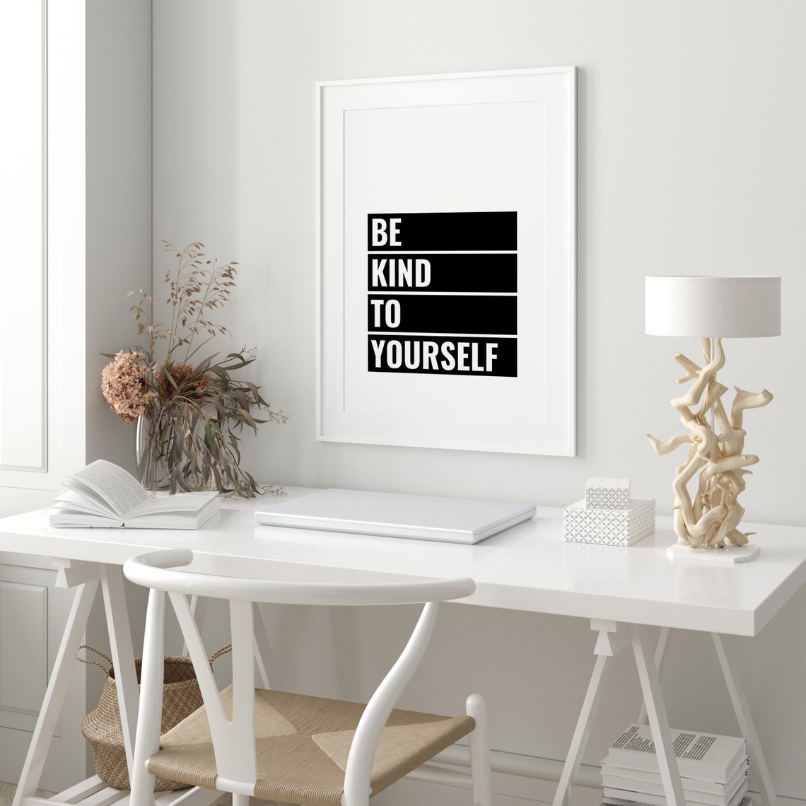 Be Kind To Yourself Self Love Minimalist Quote Poster Design - Image 3