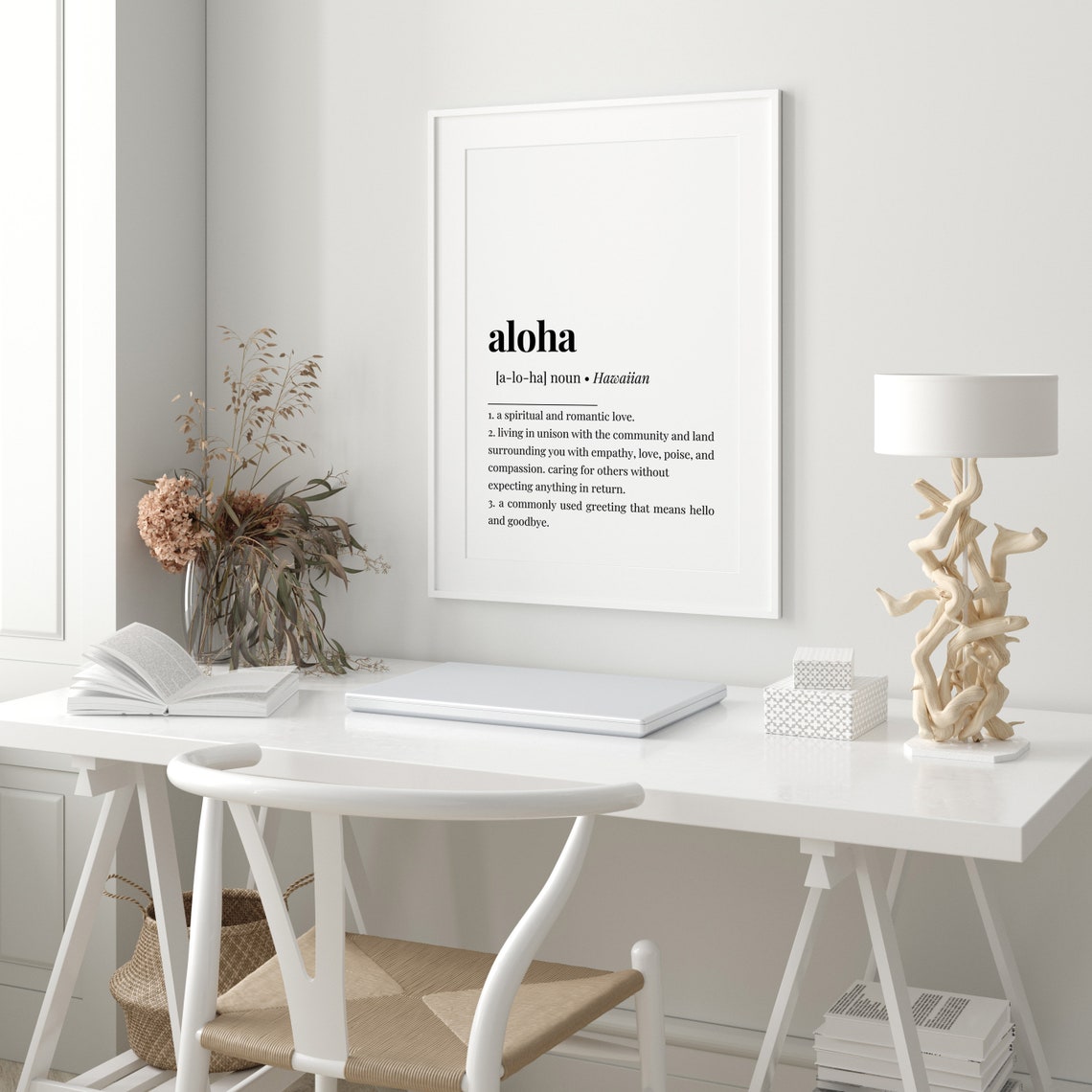 Aloha Dictionary Definition Hawaiian Greeting Love Quote Poster - Image 3