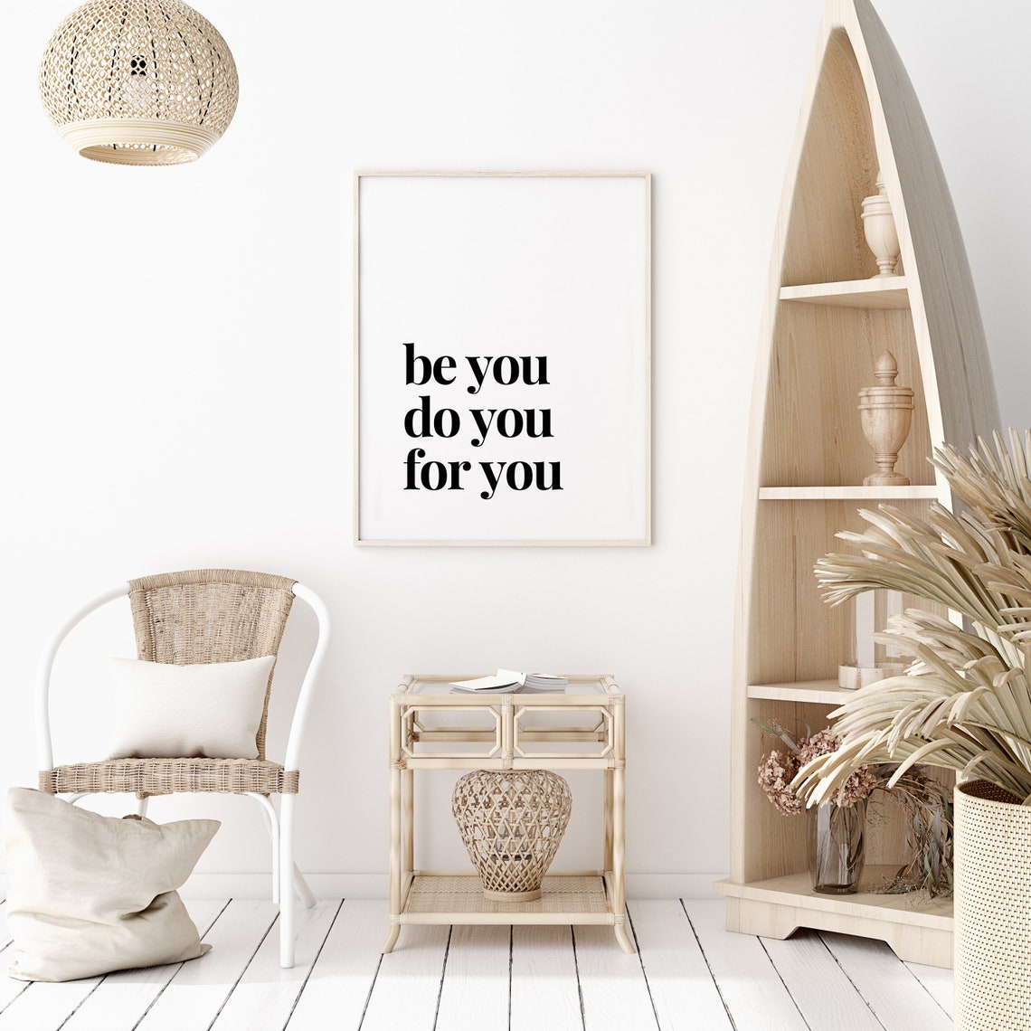 Be You Do You For You Self Love Quote Minimalist White Poster - Image 2