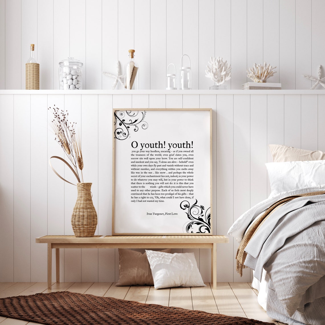 Ivan Turgenev O Youth Quote From First Love Classic Literary Poster - Image 3