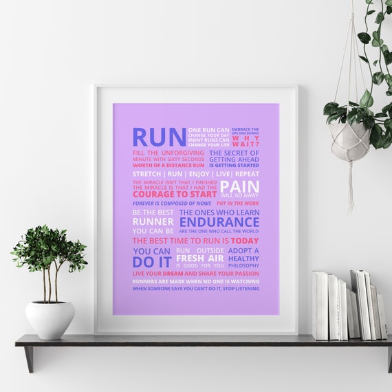 Runners Manifesto Quote Motivational Running Quote Runner Motivational Poster Marathon Runner Gifts Gift For Her 7