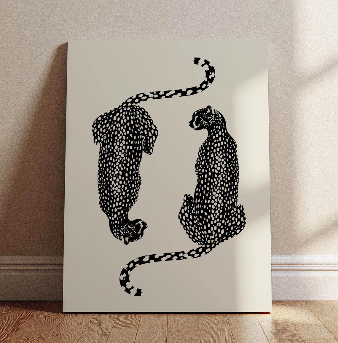 Cheetah Print Retro Poster, Preppy Wall Art - Image 2