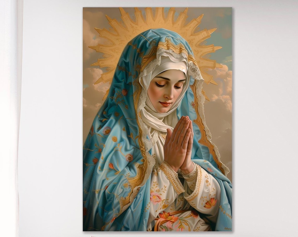 Our Lady of Guadalupe Rosary Scripture Art Print