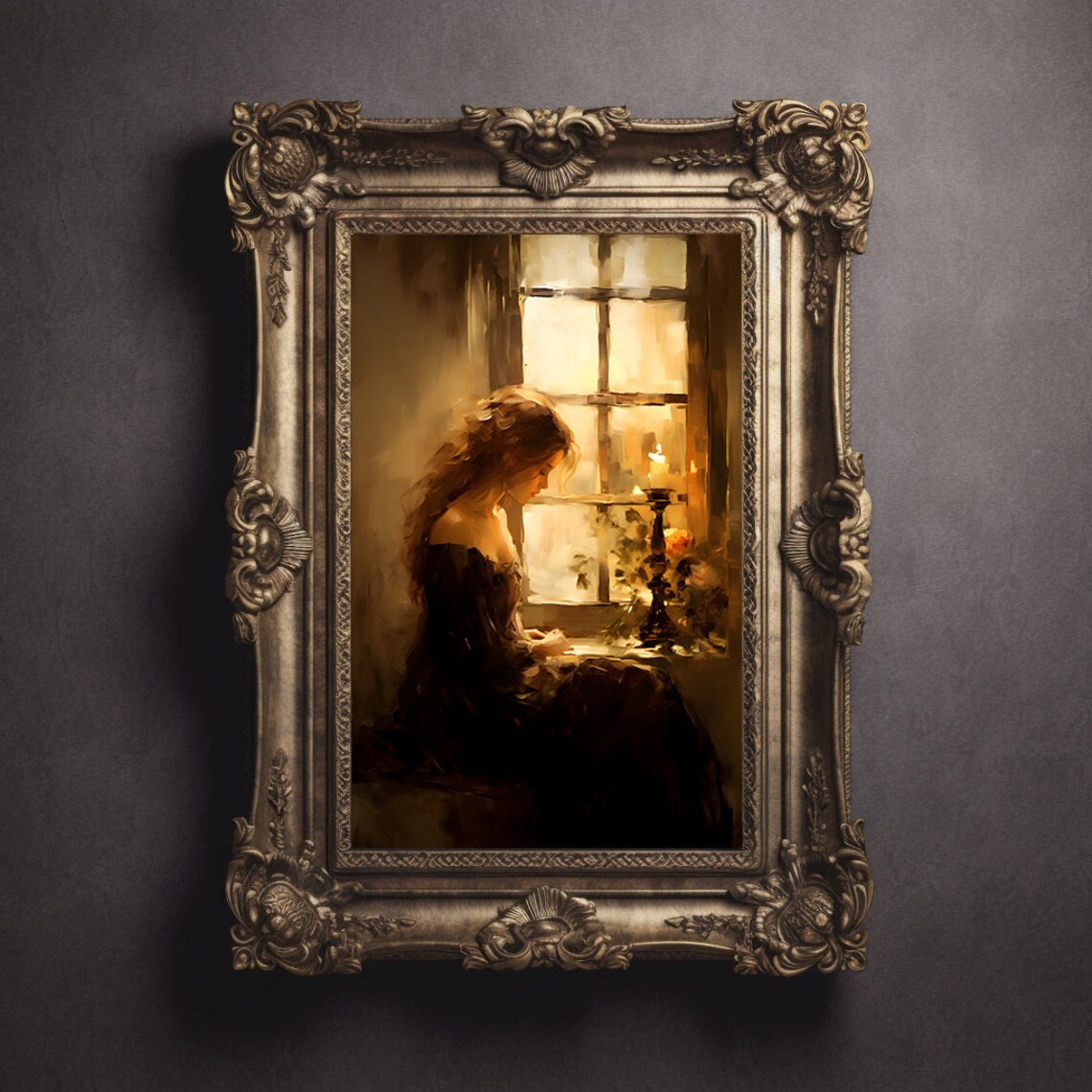 Moody Woman Portrait, Victorian Vintage Art Print - Image 2