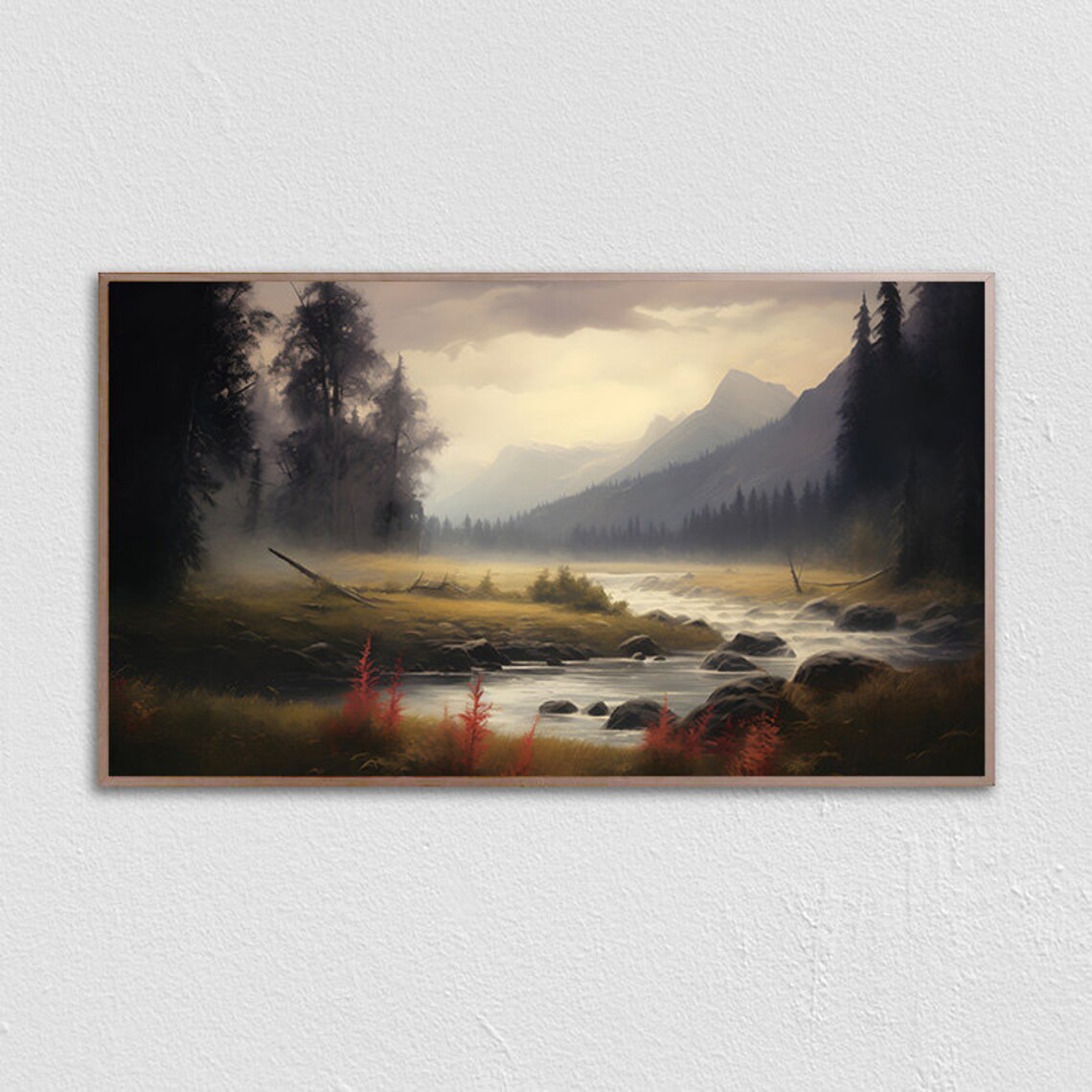 Moody Fall Frame Tv Art Vintage Autumn Landscape Dark Fall Painting Art For Frame Tv Frame