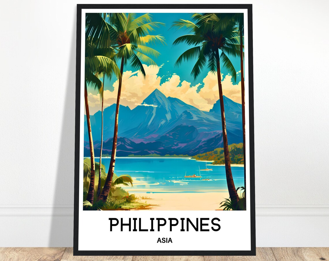 Philippines Travel Poster, Asia Travel Print