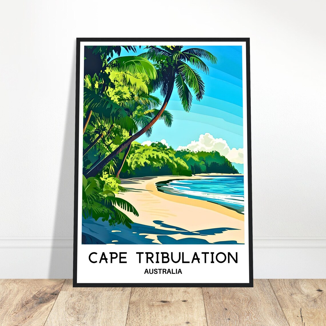 Cape Tribulation Australia Tropical Beach Daintree Travel Poster