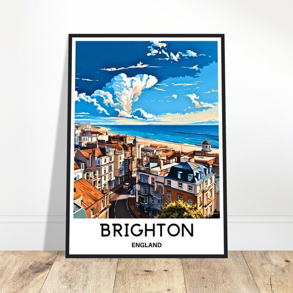 Travel Print Poster English Art England Lover Gift Wall Hanging Home Office Decor City Illustration
