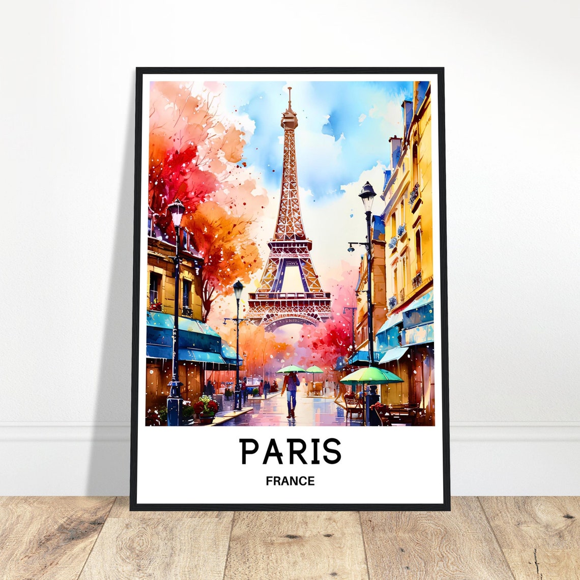 Paris Watercolor Print Paris Travel Poster French Art Print France Lover Gift Paris City Watercolour Painting Illustration Home Wall Decor