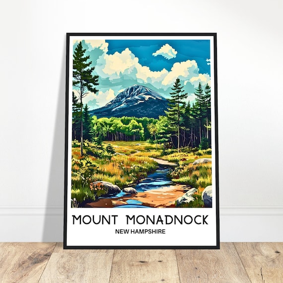 Mount Monadnock New Hampshire Mountain Stream Pine Forest Poster