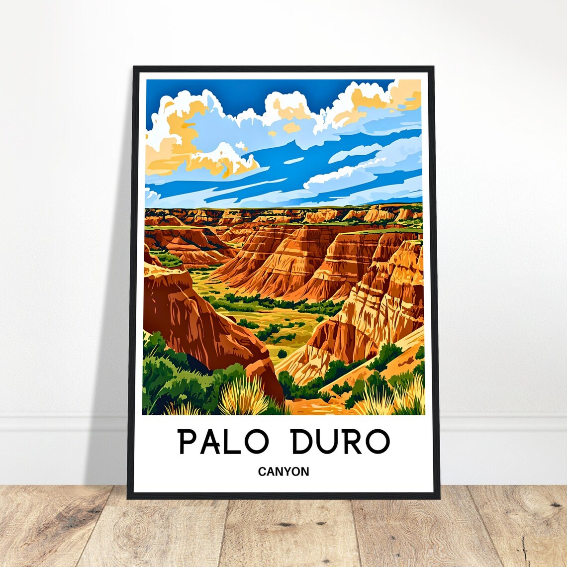 Palo Duro Canyon Travel Poster, Texas Wall Decor