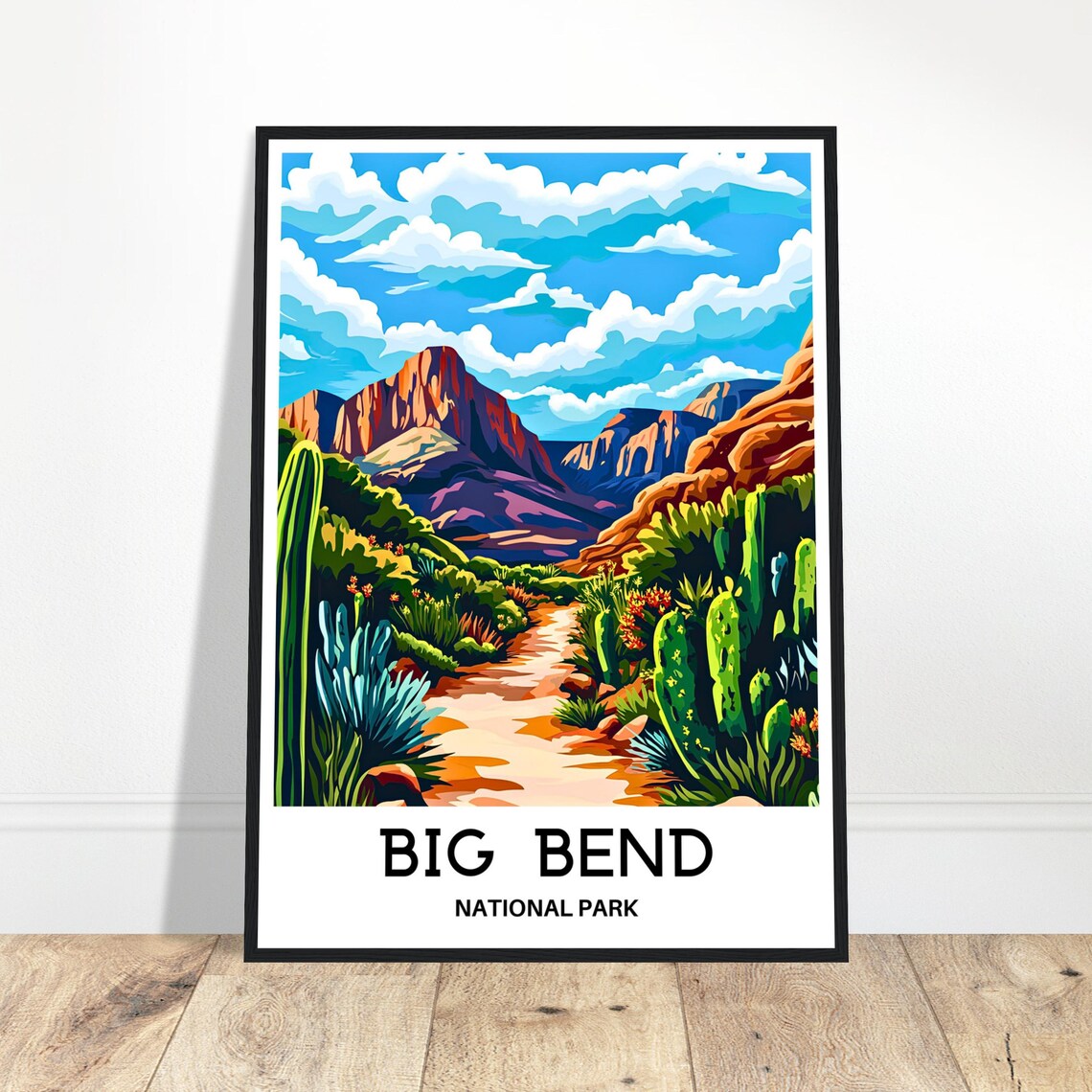 Big Bend National Park Texas Desert Mountain Landscape Poster