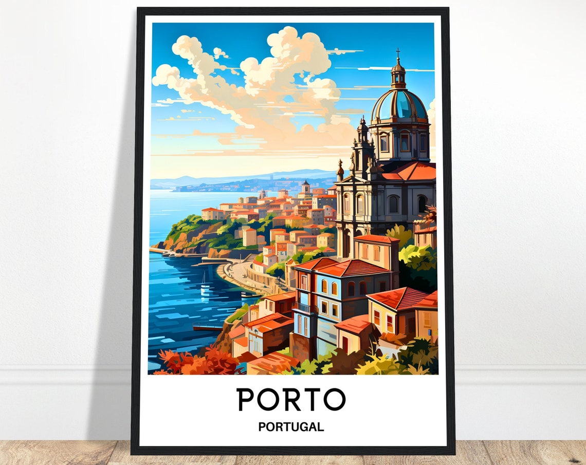Porto Travel Print Porto Poster Portuguese Art Print Portugal Lover Gift Wall Hanging Art Home Decor Porto City Illustration