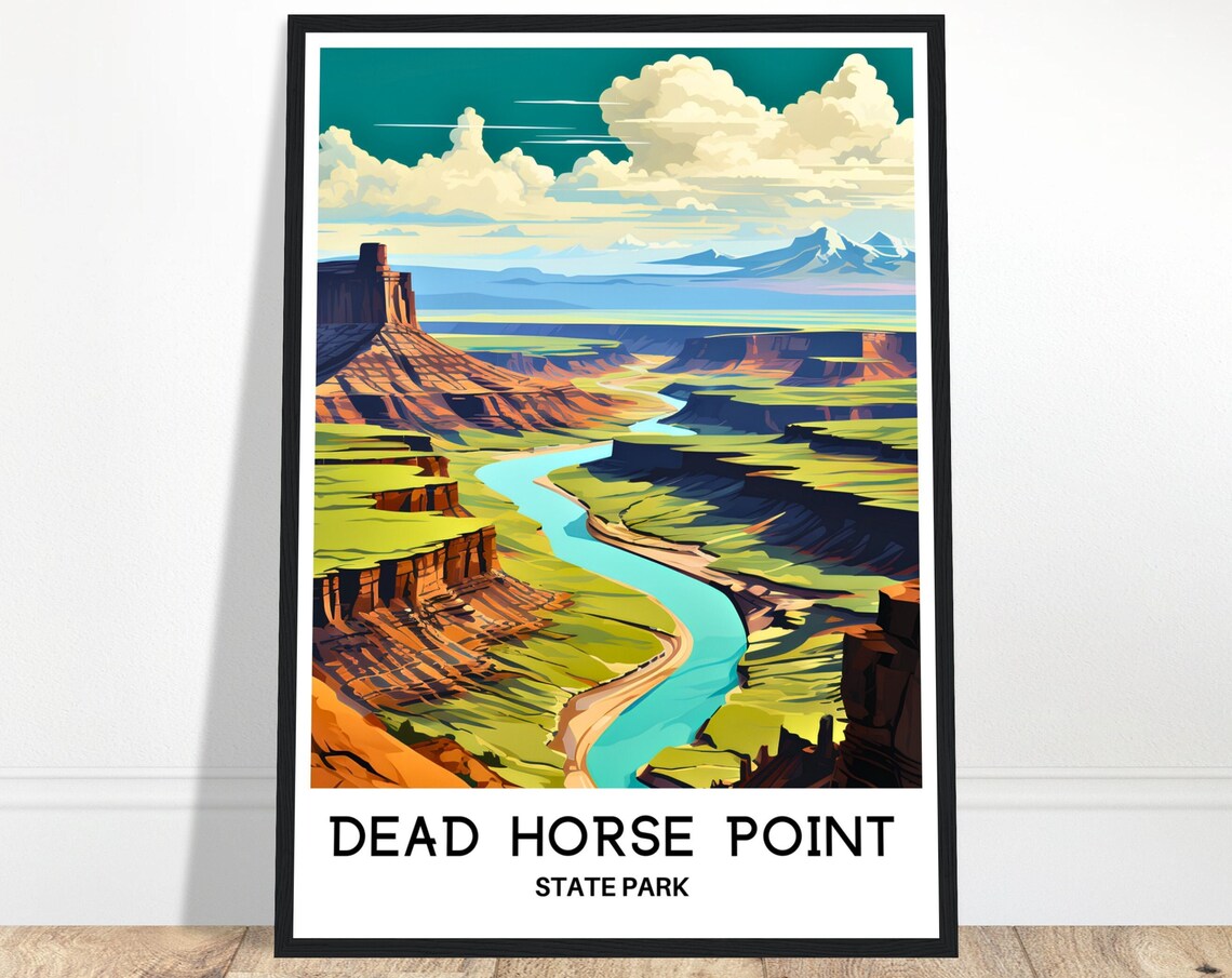 Dead Horse Point State Park Utah Canyon River Overlook Poster