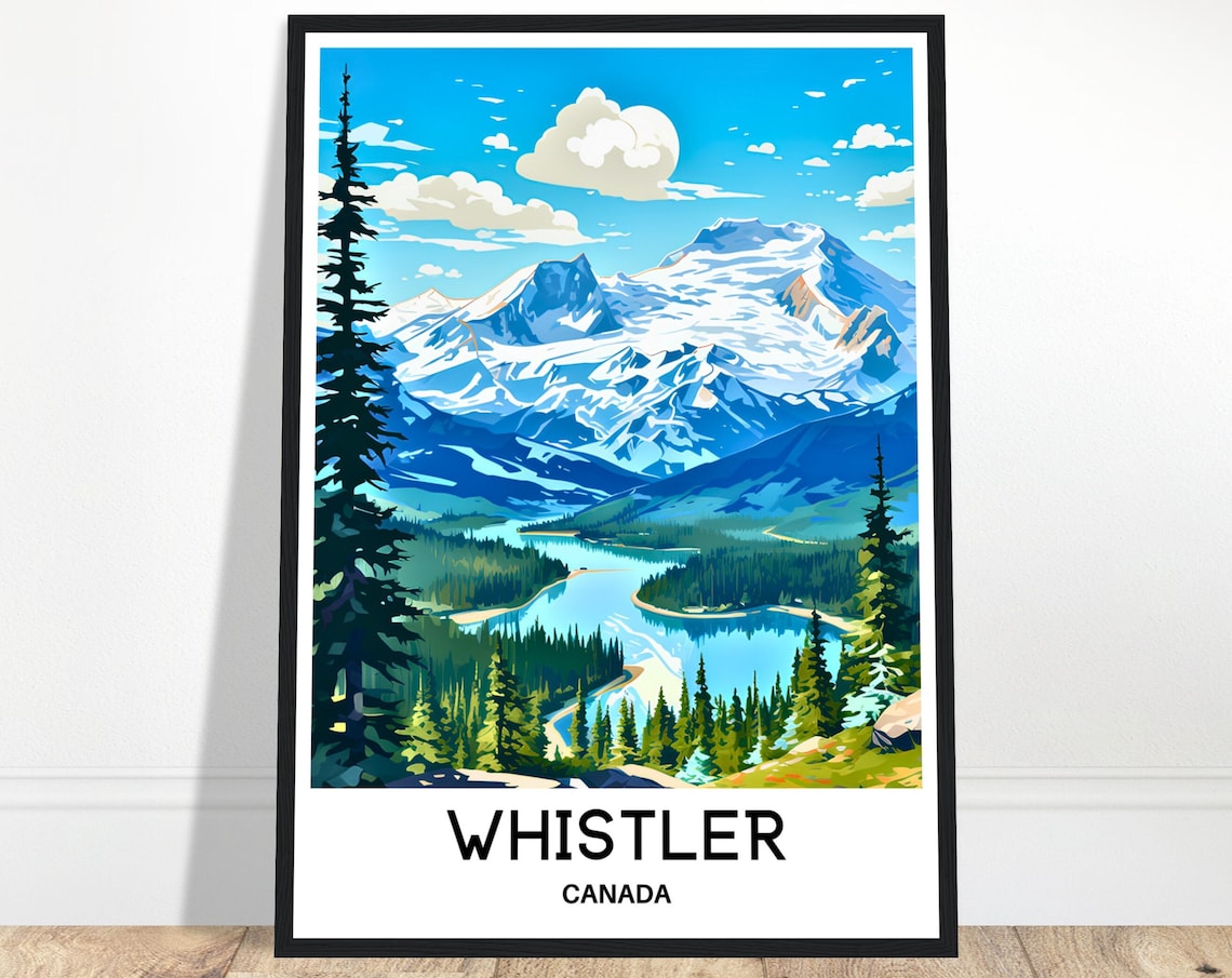 Whistler Travel Poster, Canadian Place Art Print