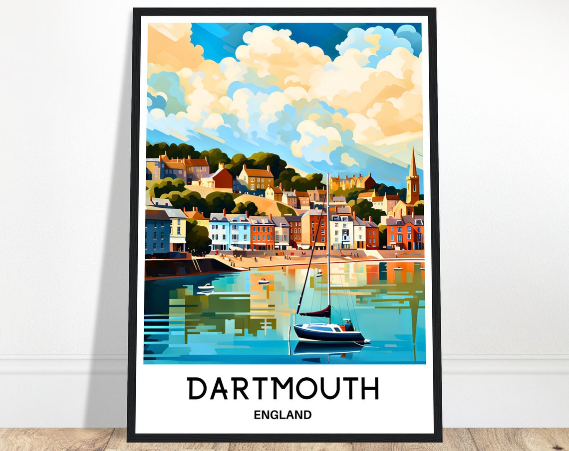 Dartmouth Travel Poster Dartmouth Travel Print Dartmouth Art Print Dartmouth Travel Gift Dartmouth Wall Decor Dartmouth Painting Artwork