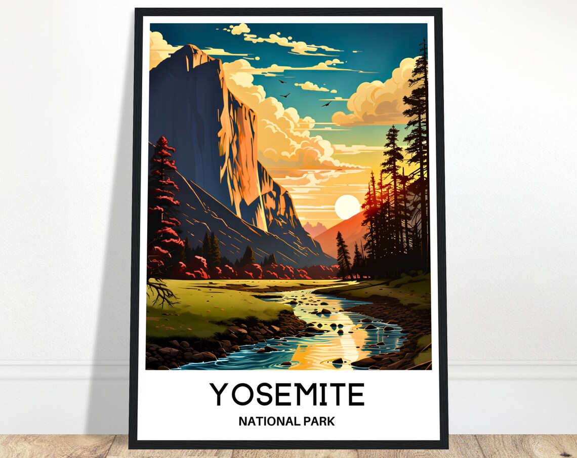 Yosemite National Park Travel Gift Poster