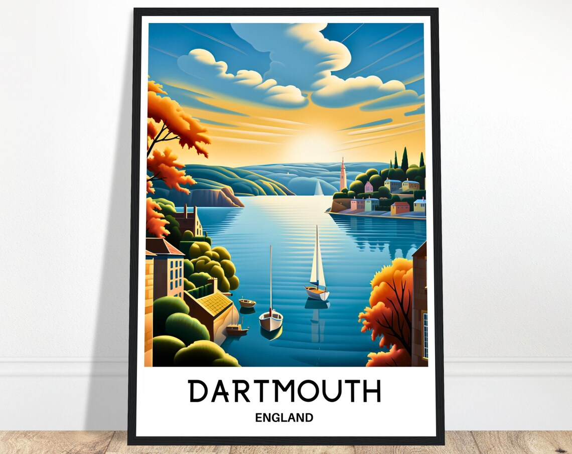 Dartmouth Travel Poster, Dartmouth Place Print