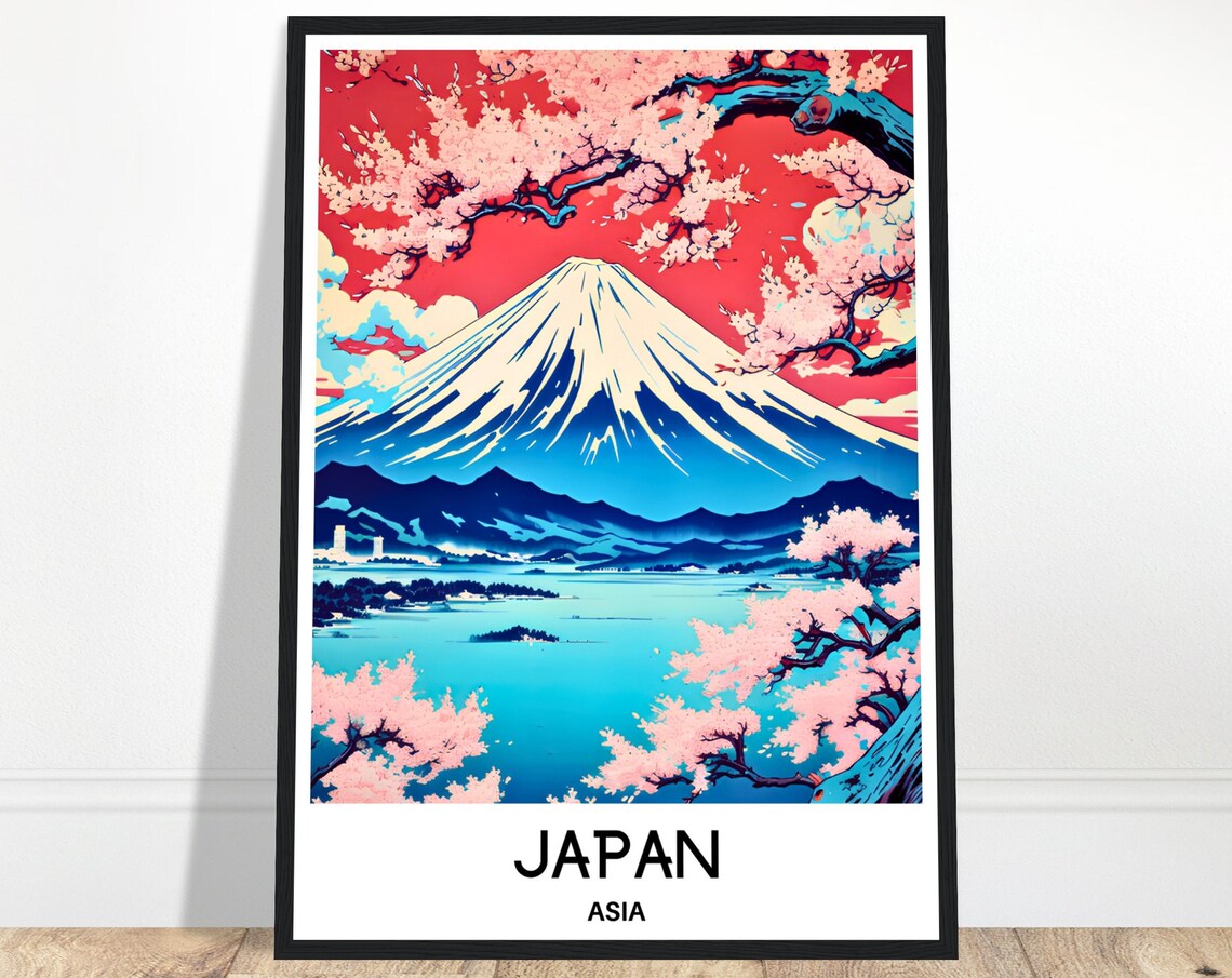Japan Travel Print Japan Travel Poster Japanese Art Print Japan Lover Gift Wall Hanging Art Home Office Desk Decor Japan Illustration