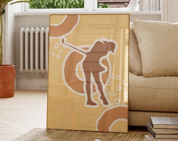Golf Poster Boho Minimalist Prints Modern Art Bohominimalistdecor Religious Art Physical Poster Print Shipped To You