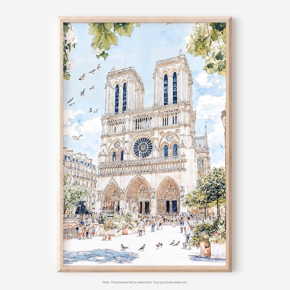 Geneva Switzerland Jet dEau Fountain Watercolor Cityscape Poster