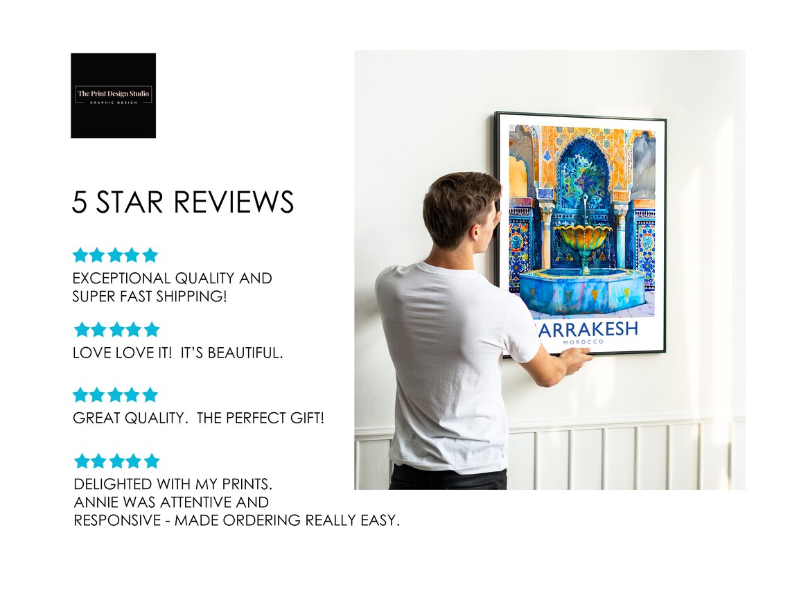 Marrakesh Poster, Morocco Wall Art, Romantic Decor - Image 3