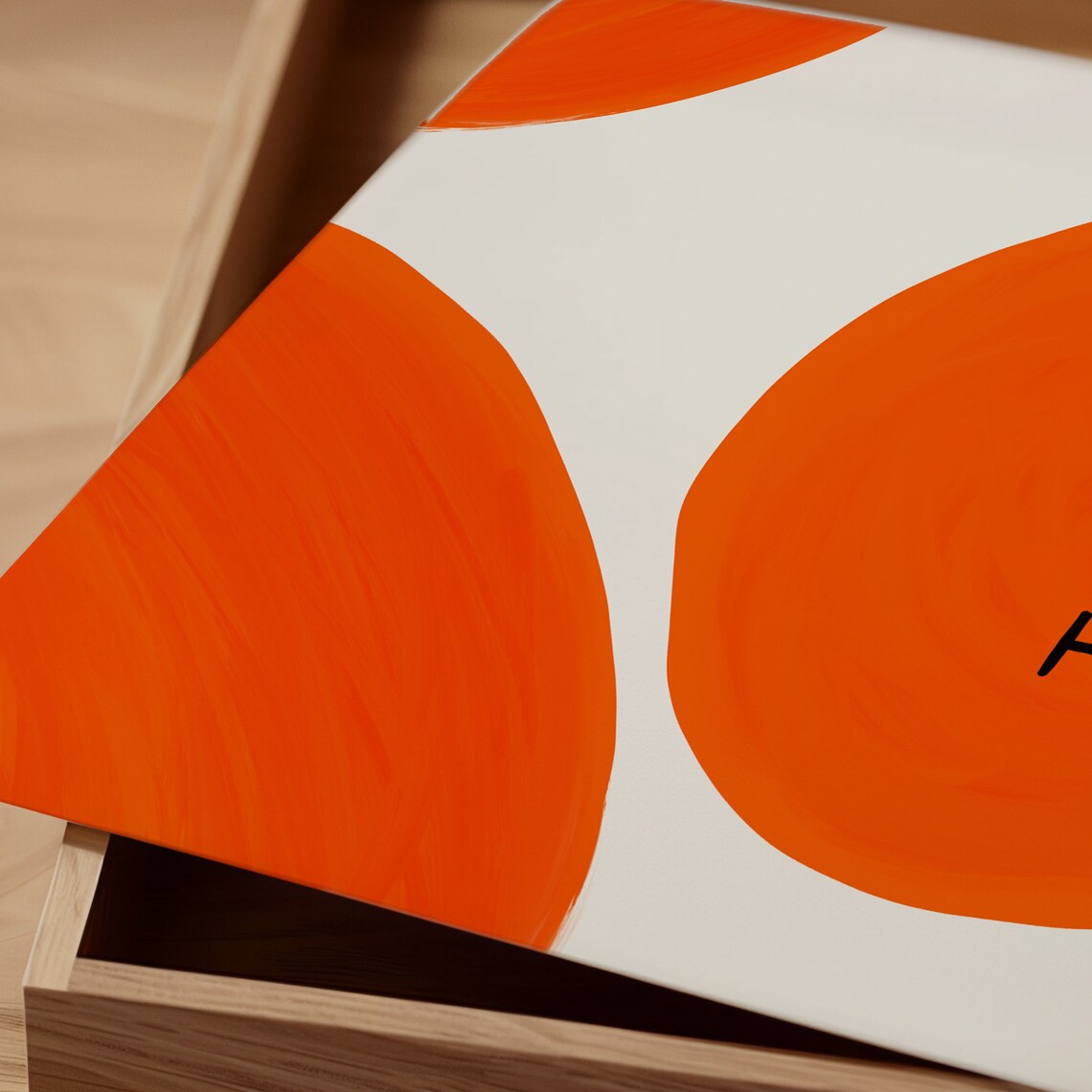 Joy Please Dont Spoil The Joy Bold Orange Abstract Art Poster - Image 2