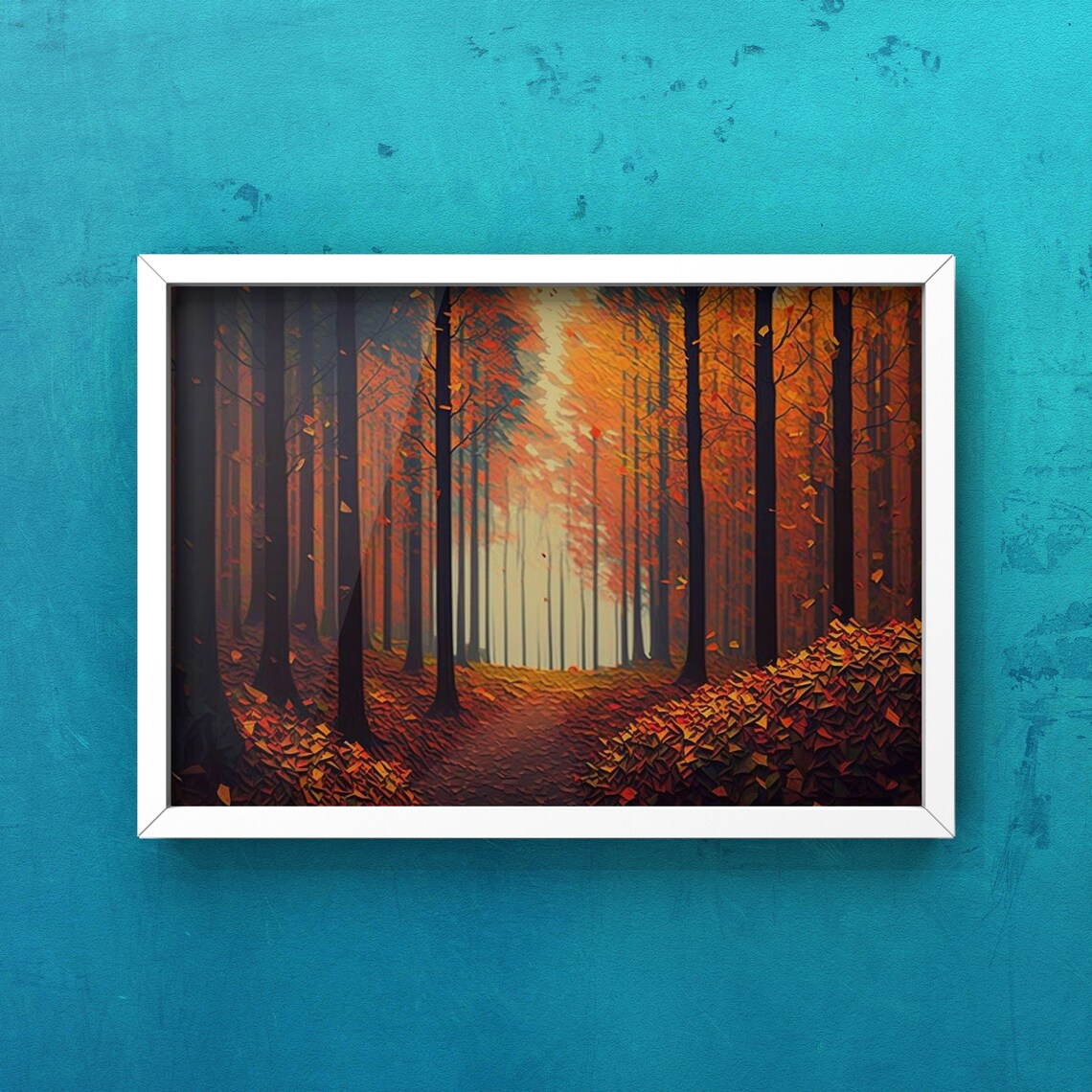 Autumn Forest, Fall Landscape Wall Art Print - Image 2
