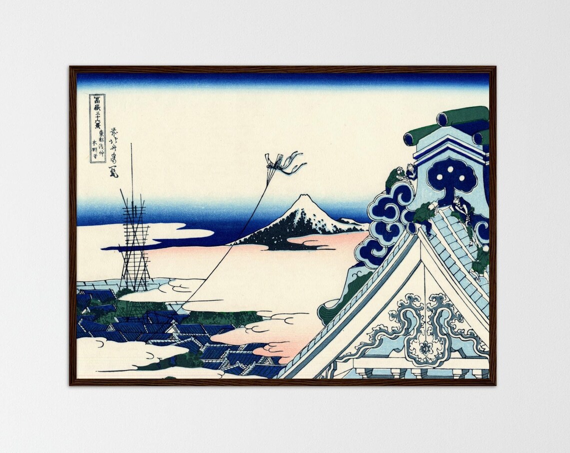 Hokusai Japanese Woodblock Art, Mount Fuji Poster