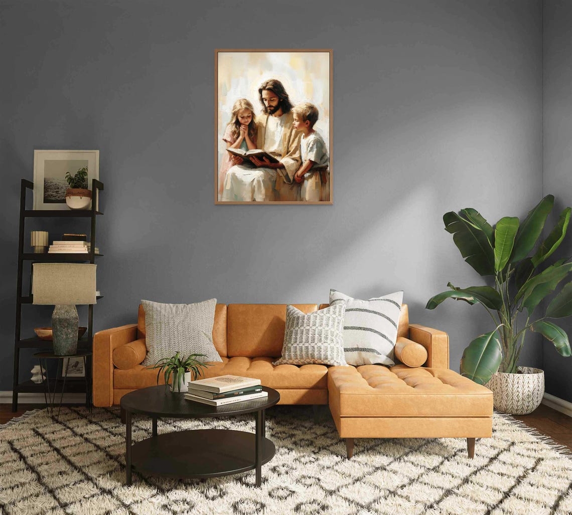 Lessons Of Love Christian Wall Art Christian Art For Kids Picture Of Jesus Lds Painting Bible Painting Christ And Kids Art Jesus Jpg - Image 2