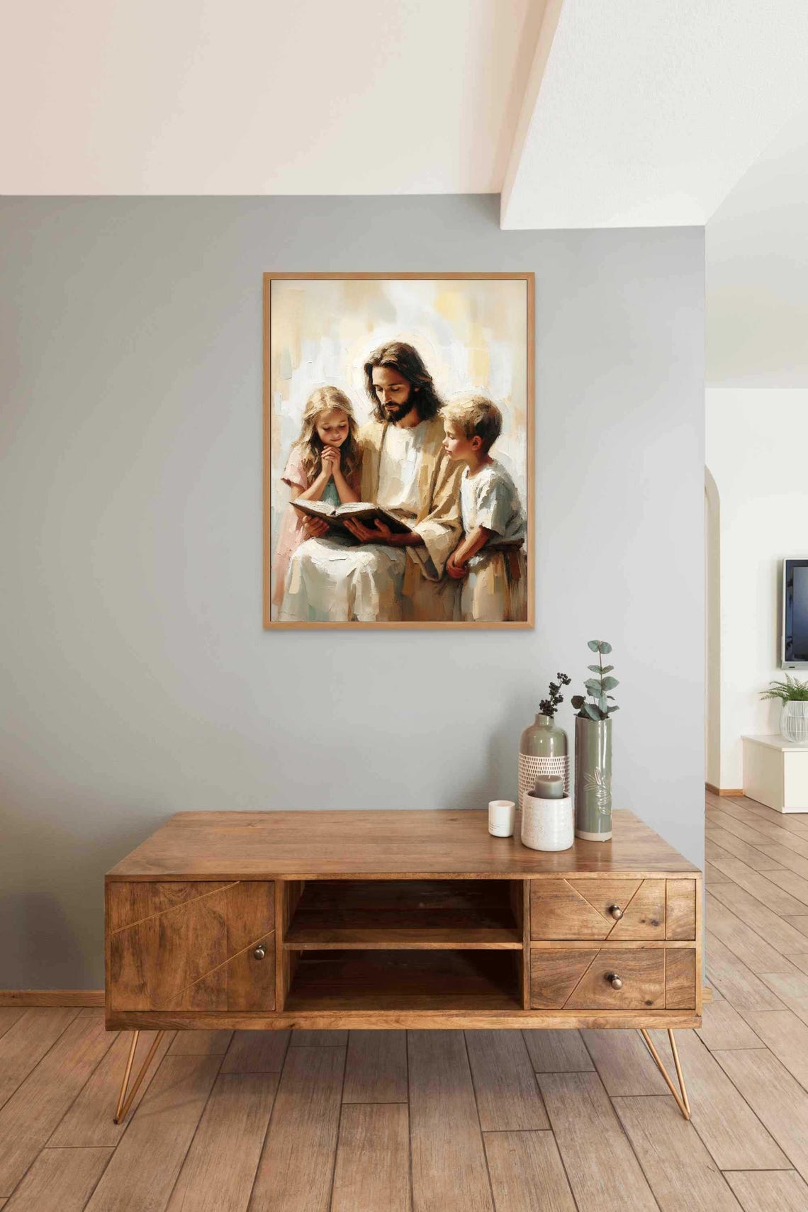 Lessons Of Love Christian Wall Art Christian Art For Kids Picture Of Jesus Lds Painting Bible Painting Christ And Kids Art Jesus Jpg - Image 4