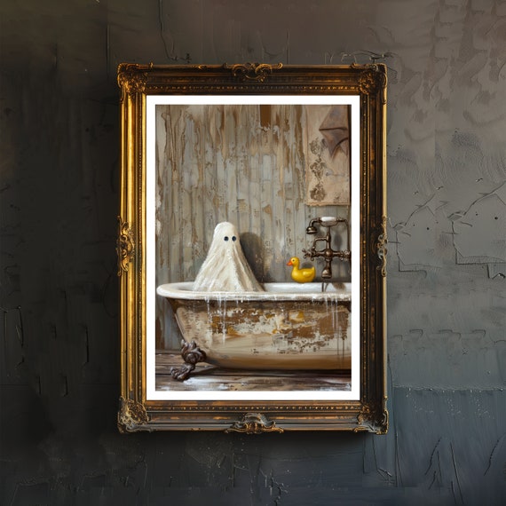 Bathtub Print, Spooky Dark Academia Gothic Poster