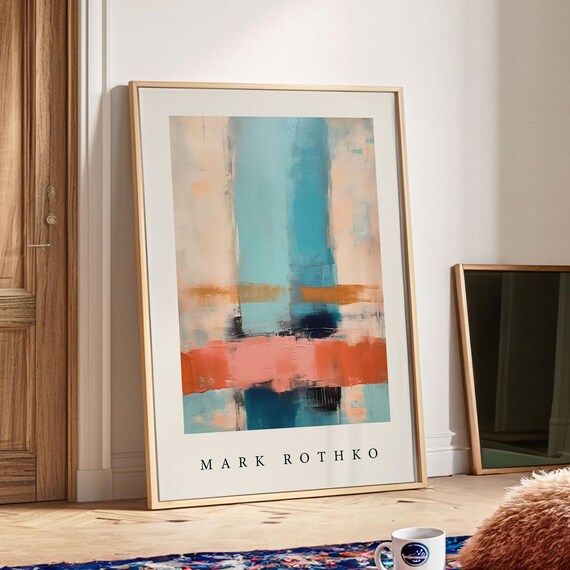 Mark Rothko Abstract Pinkblue Art Print