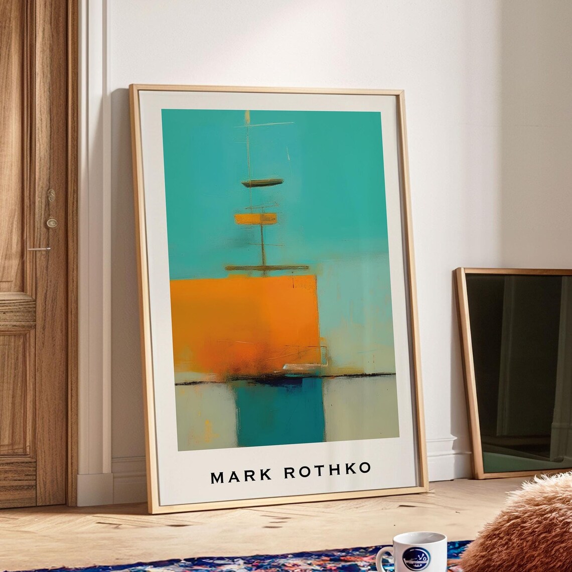 Mark Rothko Abstract Blue Poster, Minimalist Wall Art