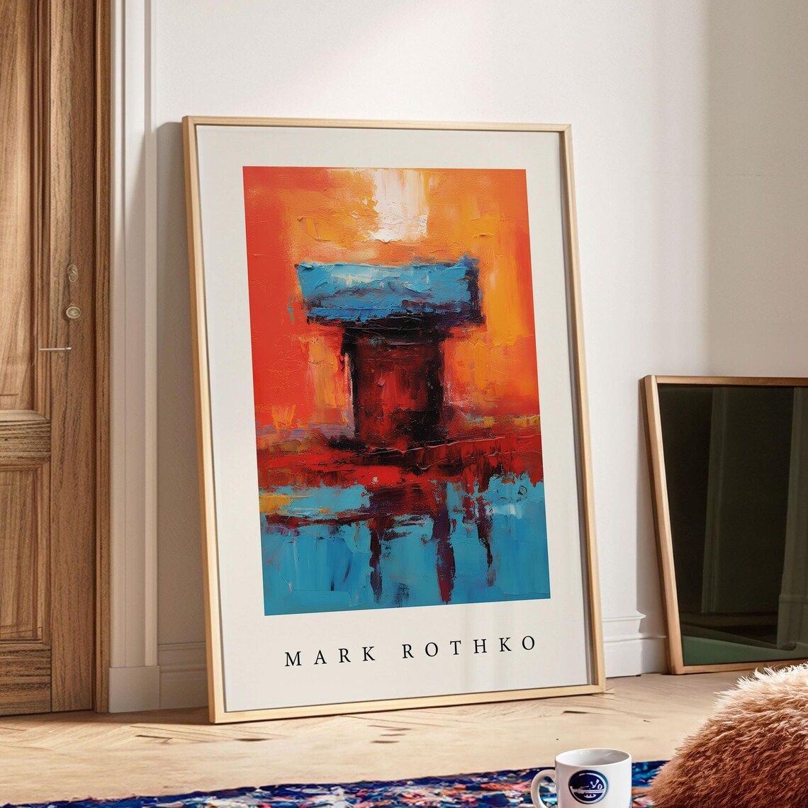 Mark Rothko Abstract Poster, Modern Living Room Decor