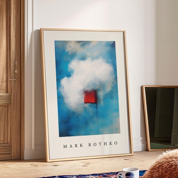 Mark Rothko Sky Poster Modern Living Room Decor Abstract Art Print Contemporary Museum Exhibition Poster