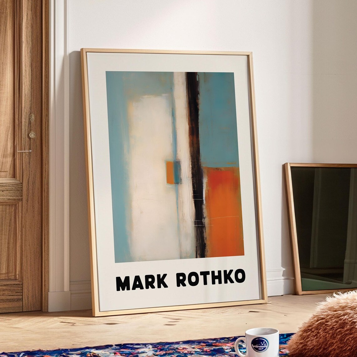 Mark Rothko Red Abstract Poster, Minimalist Decor