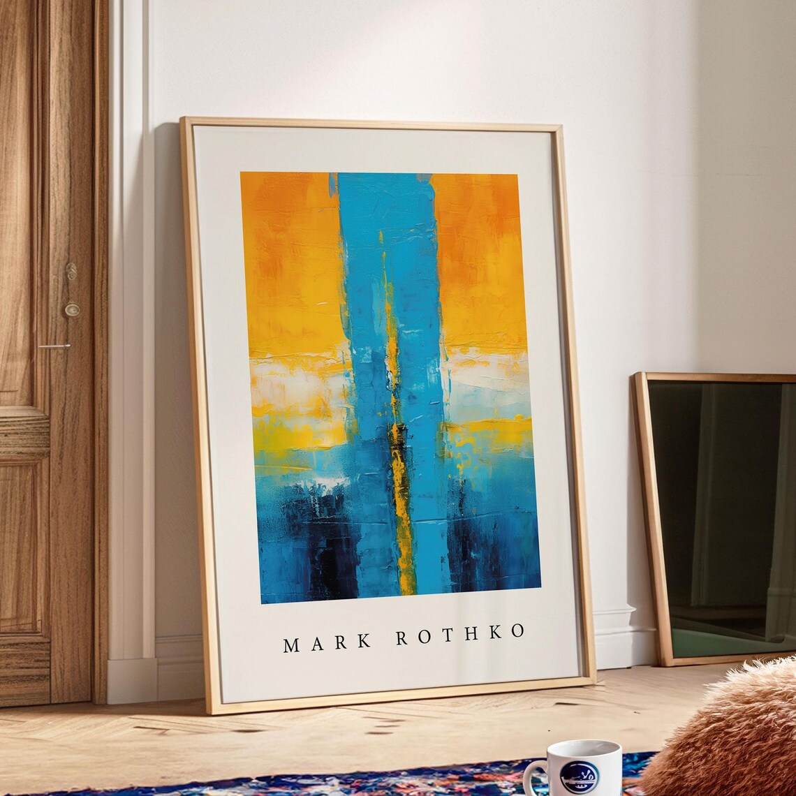 Mark Rothko Abstract Sky Blue Poster, Contemporary Print
