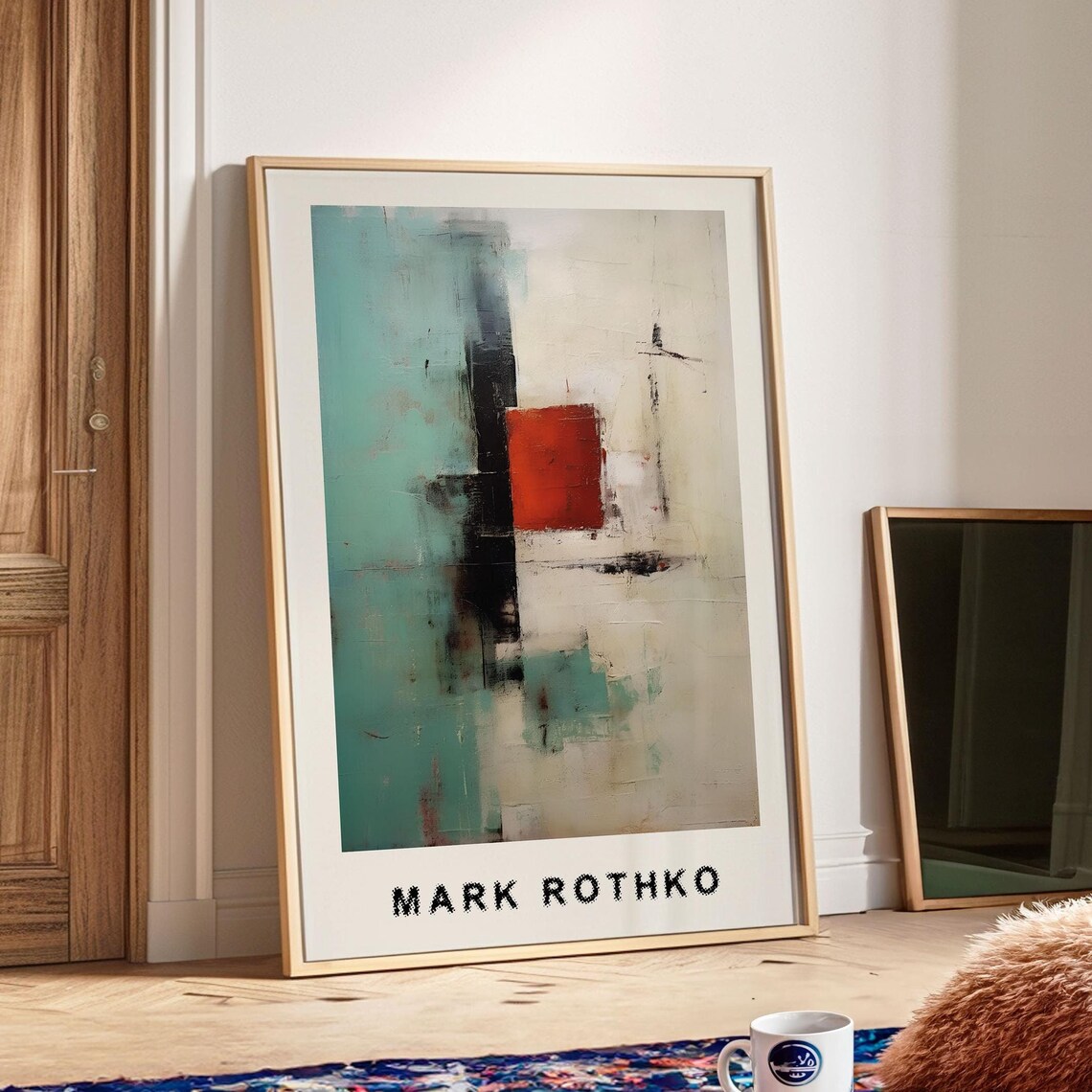 Mark Rothko Abstract Blue Poster, Minimalist Contemporary
