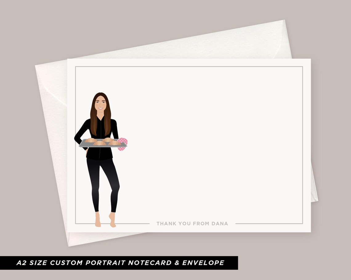 Custom Portrait Stationery Pet Notecards