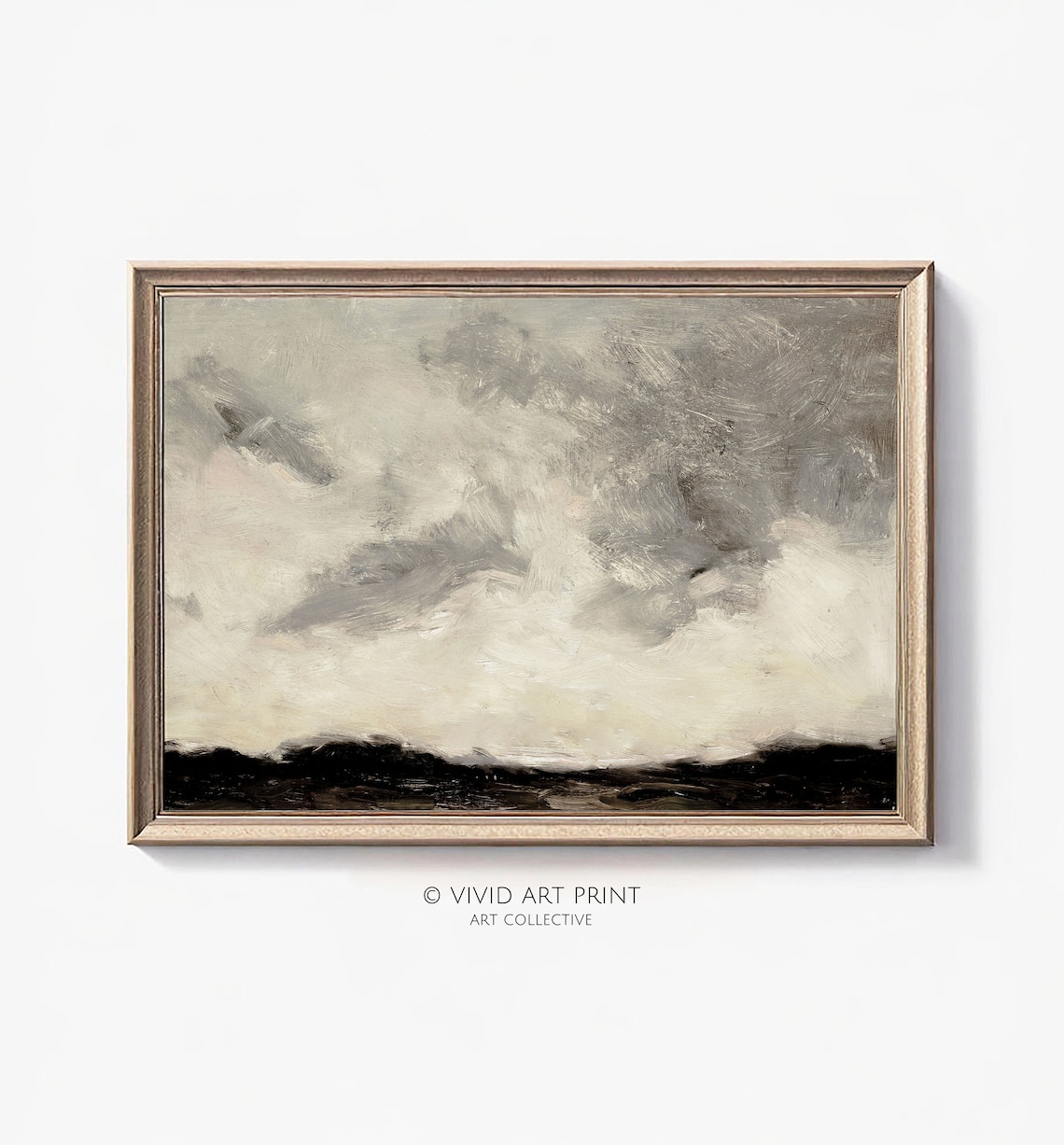Abstract Landscape Night Sky, Vintage Home Decor