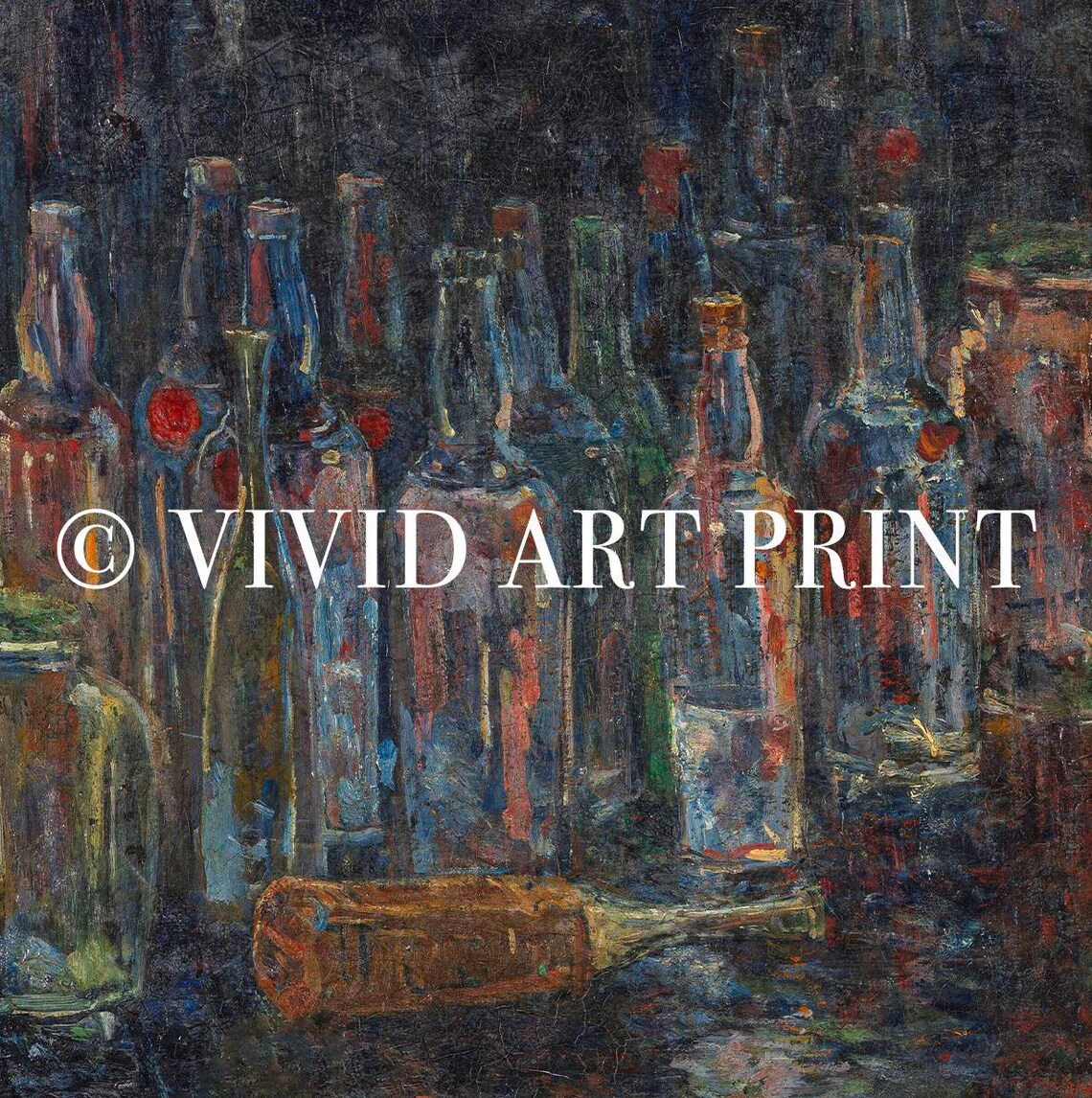 Vintage Bottles Collection Still Life, Antique Decor - Image 4