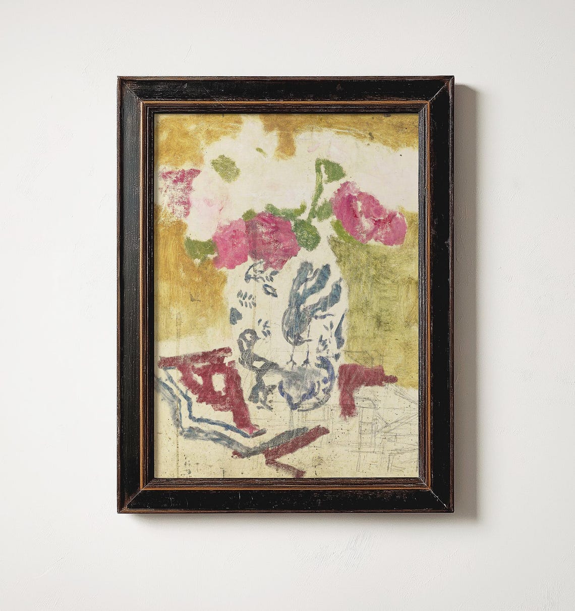 Abstract Vintage Floral Still Life, Modernist Art Print - Image 2